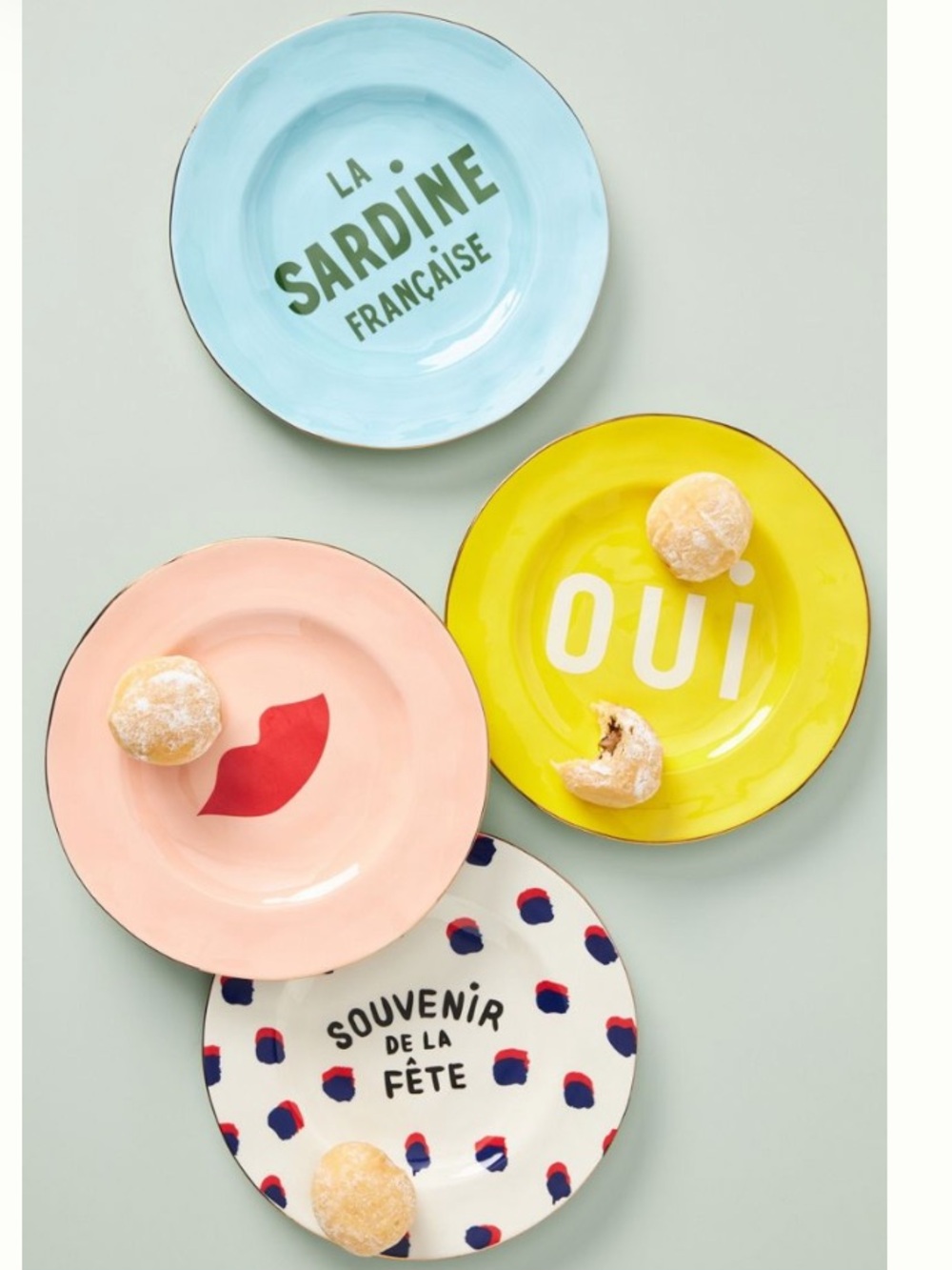 Clare V Oui Maisonette dessert plates (2) NWT